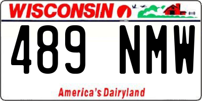 WI license plate 489NMW