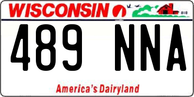 WI license plate 489NNA
