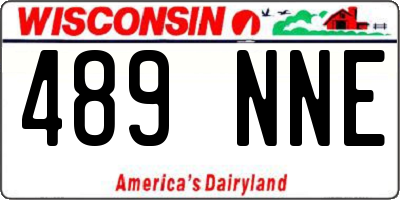 WI license plate 489NNE