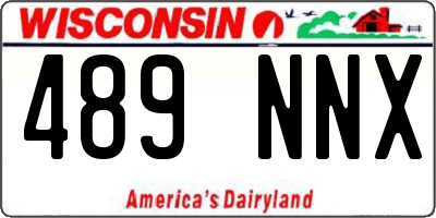 WI license plate 489NNX