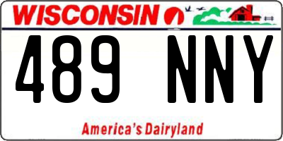 WI license plate 489NNY