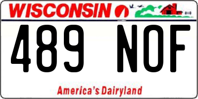 WI license plate 489NOF