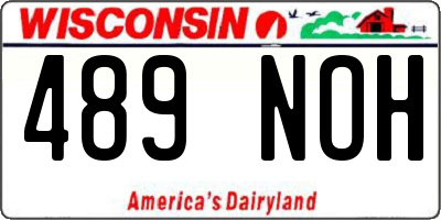 WI license plate 489NOH