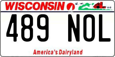 WI license plate 489NOL