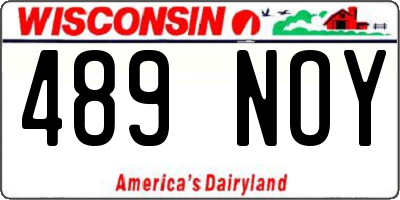 WI license plate 489NOY