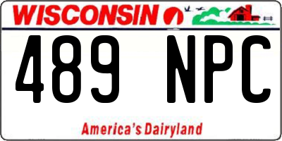 WI license plate 489NPC