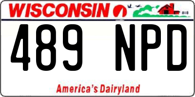 WI license plate 489NPD