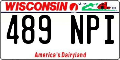 WI license plate 489NPI