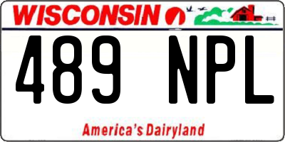 WI license plate 489NPL
