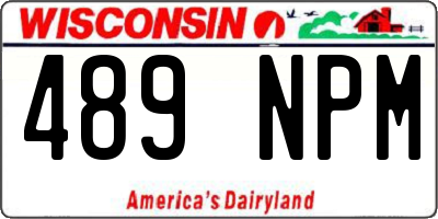 WI license plate 489NPM