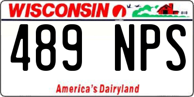 WI license plate 489NPS