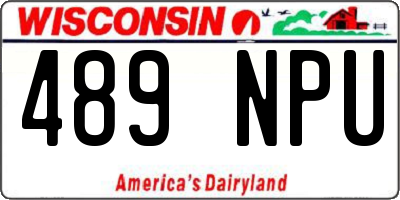 WI license plate 489NPU