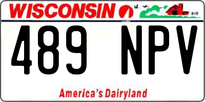 WI license plate 489NPV