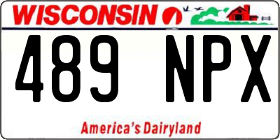WI license plate 489NPX