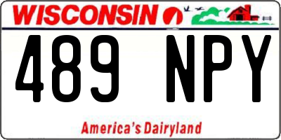 WI license plate 489NPY