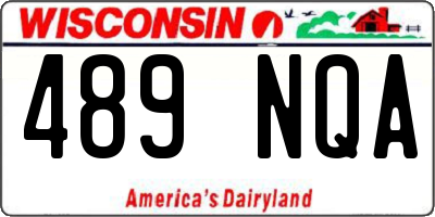 WI license plate 489NQA
