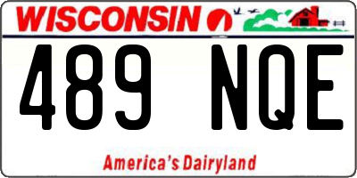 WI license plate 489NQE