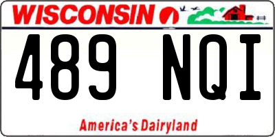 WI license plate 489NQI