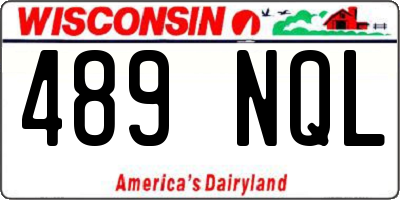 WI license plate 489NQL