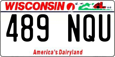 WI license plate 489NQU
