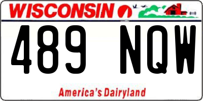 WI license plate 489NQW