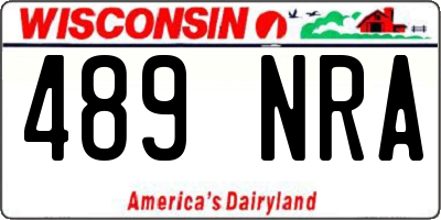 WI license plate 489NRA