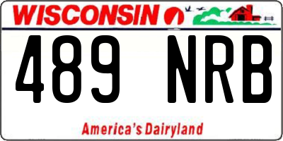 WI license plate 489NRB