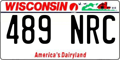 WI license plate 489NRC