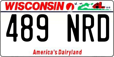WI license plate 489NRD