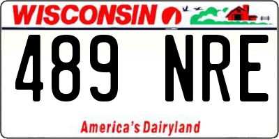 WI license plate 489NRE