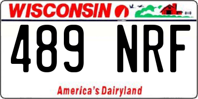 WI license plate 489NRF