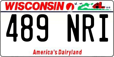 WI license plate 489NRI