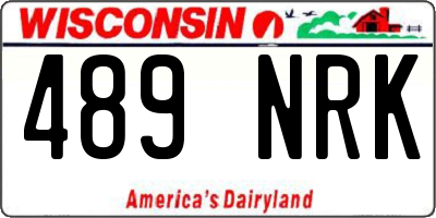 WI license plate 489NRK