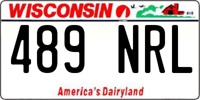 WI license plate 489NRL