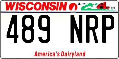 WI license plate 489NRP