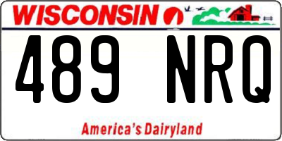 WI license plate 489NRQ