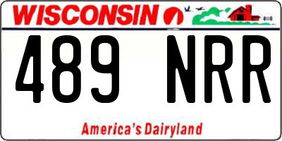 WI license plate 489NRR