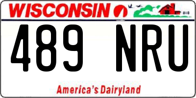 WI license plate 489NRU