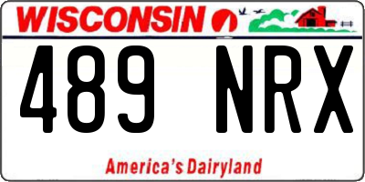 WI license plate 489NRX