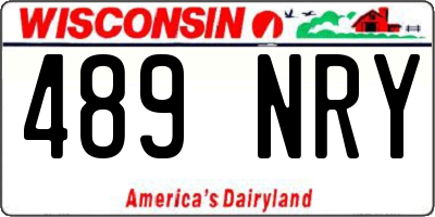 WI license plate 489NRY