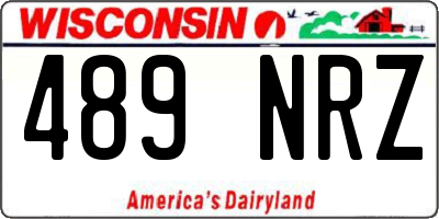 WI license plate 489NRZ