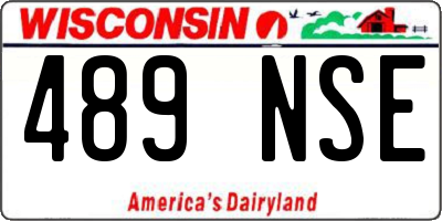 WI license plate 489NSE