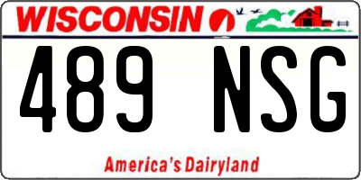 WI license plate 489NSG