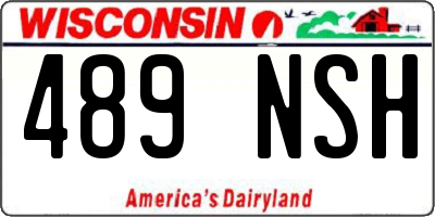 WI license plate 489NSH