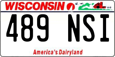 WI license plate 489NSI