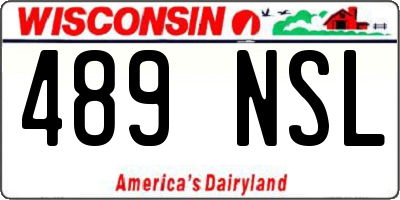 WI license plate 489NSL