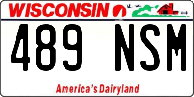 WI license plate 489NSM