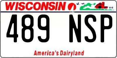 WI license plate 489NSP
