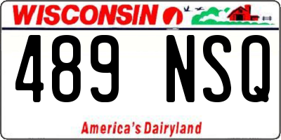 WI license plate 489NSQ