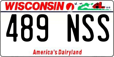 WI license plate 489NSS